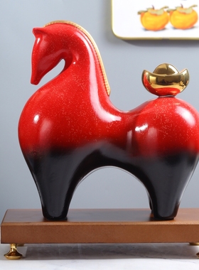 马上有钱摆件招财办公室装饰品