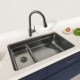 白鸟厨房水槽304不锈钢大单槽枪灰洗菜盆洗碗池台下盆HE75421 DMG