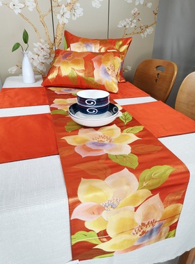 客厅壁挂手工真丝孤品收纳日式