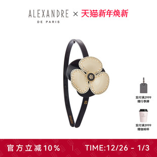 ALEXANDRE PARIS巴黎亚历山大镶边山茶花发箍头箍发饰头饰