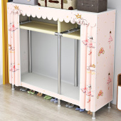 衣柜简易布衣柜钢管加粗接头出租房学生宿舍用女生收纳衣橱经济型