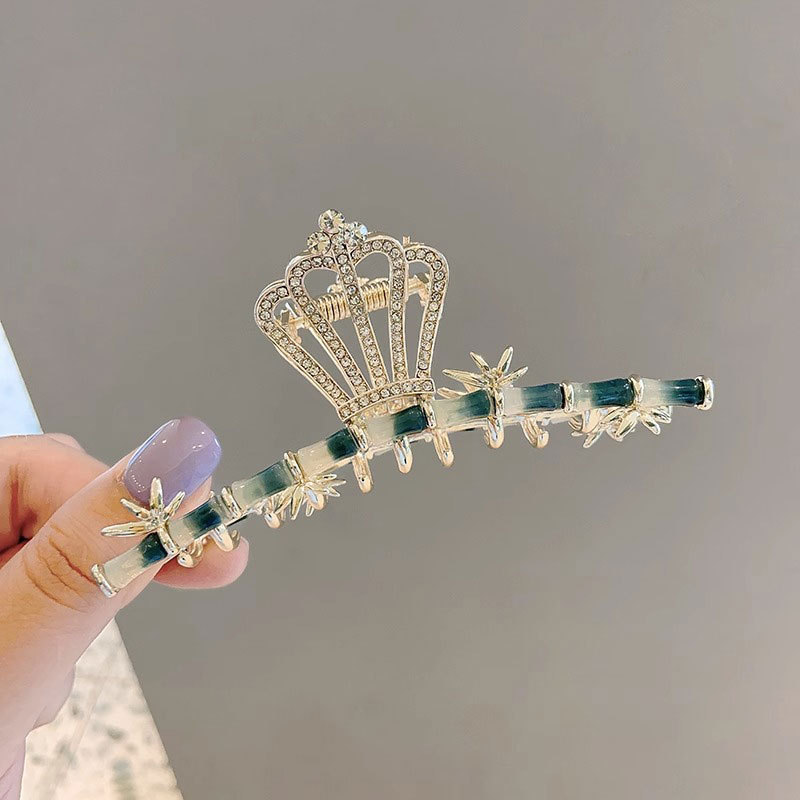 新中式竹节珍珠金属大号抓夹