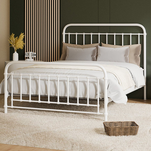 老匠北欧风单人加厚加固钢架床