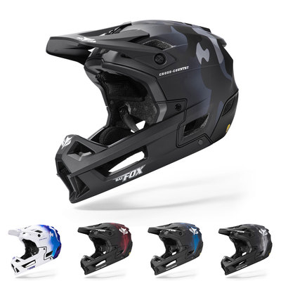 BATFOX山地自行车头盔全盔速降越野男女护目镜2026年新款骑行头盔