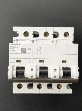 西门子断路器5SP4391-8 D100空气开关4P动力型空开D型