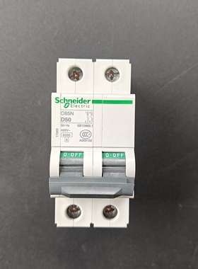 施耐德D型小型断路器C65N D50动力型空气开关2P 50A