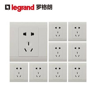 TCL罗格朗开关插座美仑山五孔一开二开三开四开单控双控电脑电视