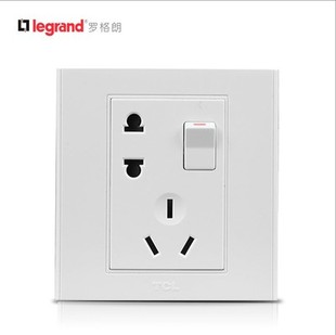 TCL罗格朗开关插座A6一开10A五孔带开关一开二三插带开关86