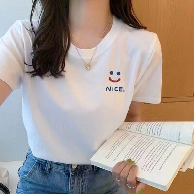 纯棉白色t恤女短袖夏季2026新款