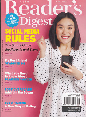 区域包邮 READER'S DIGEST ASIA 读者文摘杂志 亚洲版2021年8月 英文杂志进口原版