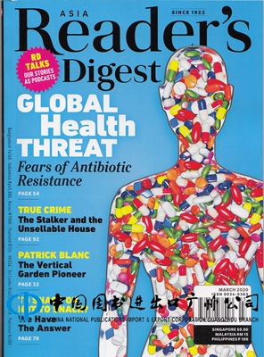 区域包邮 READER'S DIGEST ASIA 读者文摘 亚洲版 2020年3月 杂志英文原版