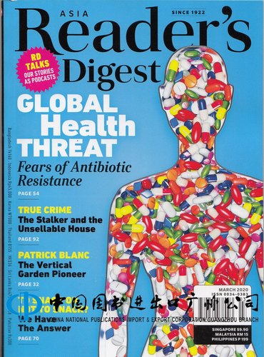 区域包邮 READER'S DIGEST ASIA 读者文摘 亚洲版 2020年3月 杂志英文原版