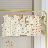 5岁纯棉外穿春秋装 马甲男童无骨坎肩背心小儿童女宝宝0 薄款 夏季