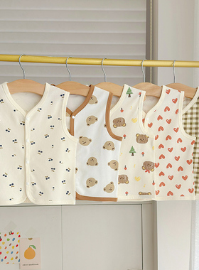 夏季薄款马甲男童无骨坎肩背心小儿童女宝宝0-5岁纯棉外穿春秋装