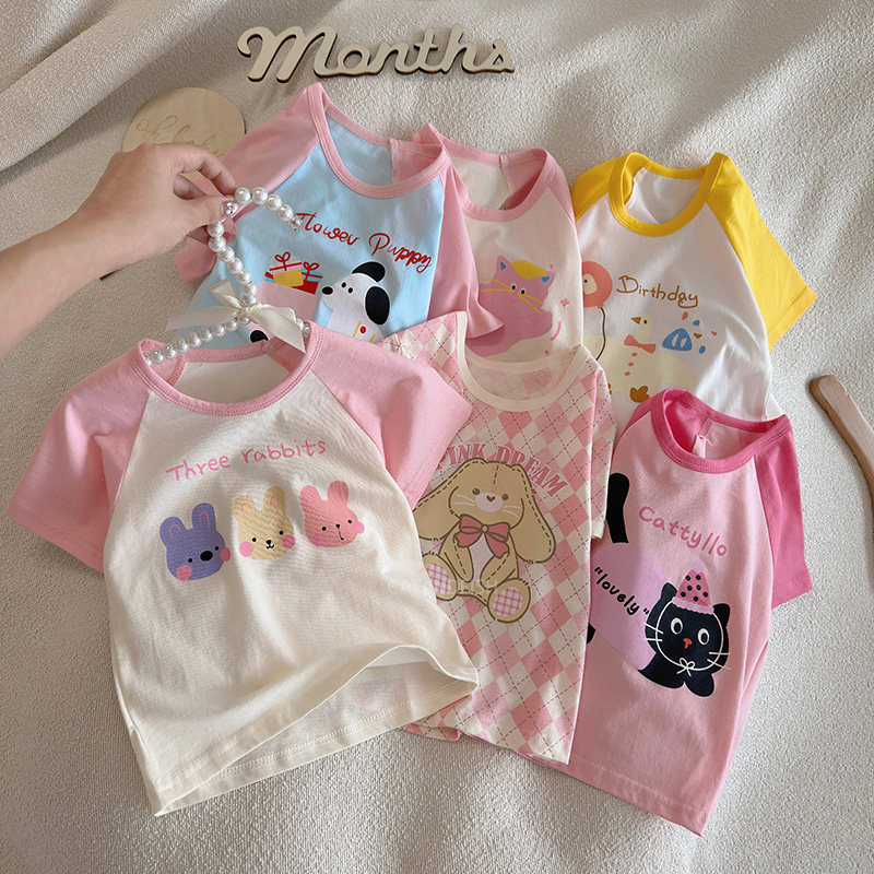 女童夏装短袖T恤中小童婴儿纯棉半袖睡衣宝宝夏季上衣外穿打底衫,童装/婴儿装/亲子装,T恤,淘宝优惠券,粉丝福利购,淘宝优惠卷