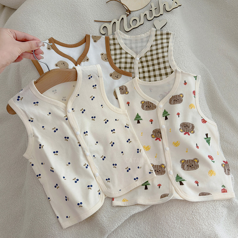 男童马甲夏装儿童纯棉夏季薄款坎肩背心小女童宝宝0-5岁2025新款