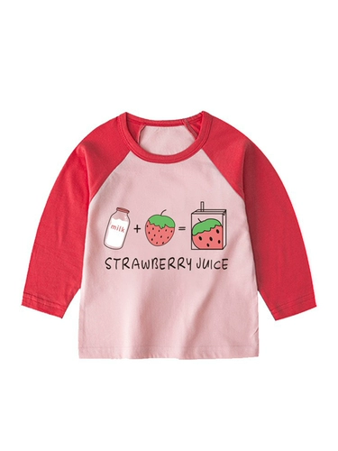 Детский хлопковый приятный телу лонгслив для девочек, детское осеннее термобелье, в западном стиле