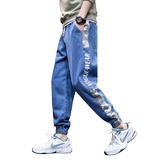 2023春季束脚印花迷彩拼接牛仔裤K385P55，男装牛仔裤，电商A063