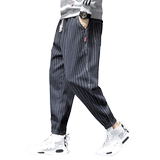 秋季新款休闲裤韩版潮流条纹牛仔宽松束脚九分裤子男B416-K321，男装牛仔裤，电商A063