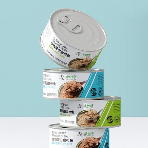 素莲素食罐装植物大豆蛋白仿荤菜