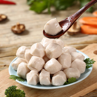 齐善素食素墨鱼丸贡丸魔芋产品素肉丸火锅凉拌炒仿荤纯素佛家菜