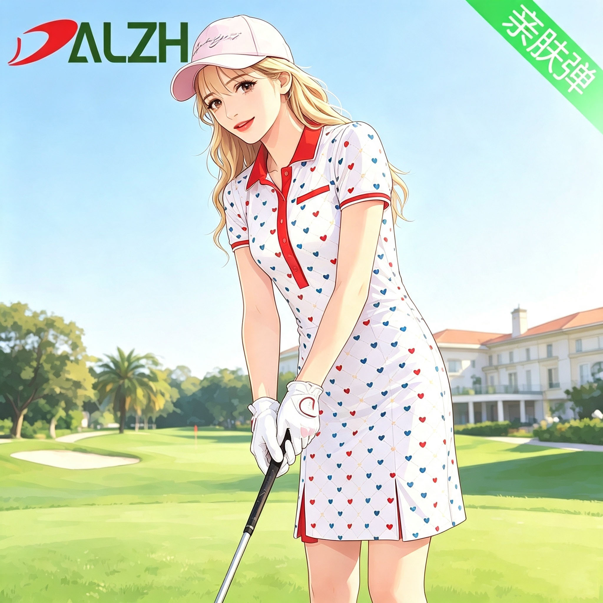 韩国速干弹力A字包臀连衣裙运动女高尔夫golf百褶短裙网球棒球服