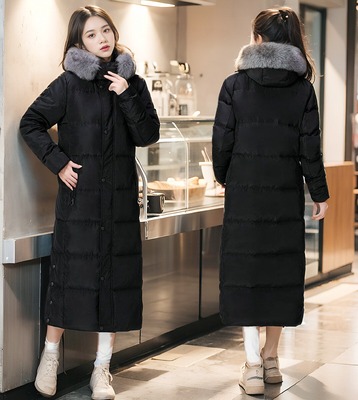 东北哈尔滨羽绒服男女冬季超长过膝脚踝防寒加厚中长款羽绒服团服