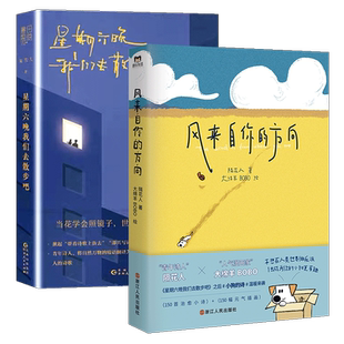 赠贴纸+明信片+书签 风来自你的方向+星期六晚我们去散步吧共2册 隔花人&大绵羊BOBO 写下当下年轻人的内心问题人生困惑现当代诗歌
