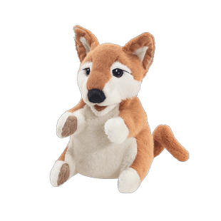 Folkmanis美国仿真手偶毛绒玩具 柴犬宝宝早教生日礼物可爱童趣