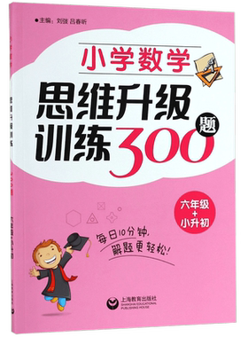 小学数学思维升级训练300题 6年级+小升初  小学二年级数学思维拓展训练教程 优等生数学 奥数二年级训练题 博库网
