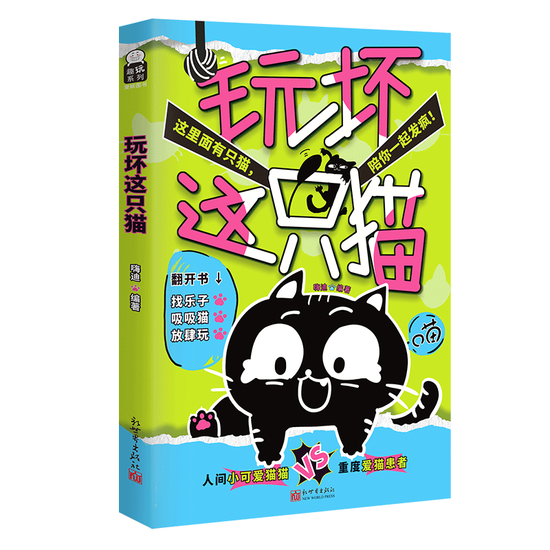 玩坏这只猫 趣玩类的搞怪创意书籍 集手工、生活、DIY等各种形式 总计100种云养猫也可以玩起来的创意玩法 养猫猫奴创意手工书籍