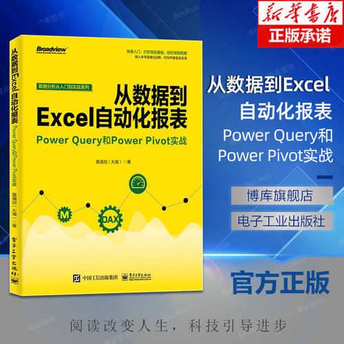 从数据到Excel自动化报表 Power Query和Power Pivot实战 商业智能数据处理Power BI数据分析技术软件入门教程书籍 电子工业出版社