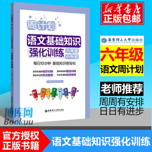 小学生提升专题练习册教辅辅导大全工具书 6年级上册下册通用版 小学语文基础知识强化训练六年级小升初 2024新版 正版 周计划