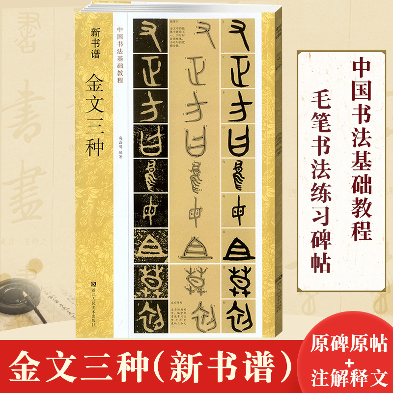金文三种 毛公鼎/散氏盘/虢季子白盘 新书谱中国书法基础教程 金文大篆学 笔书法字帖 成人初学者入门技法练习高清临摹教材书籍