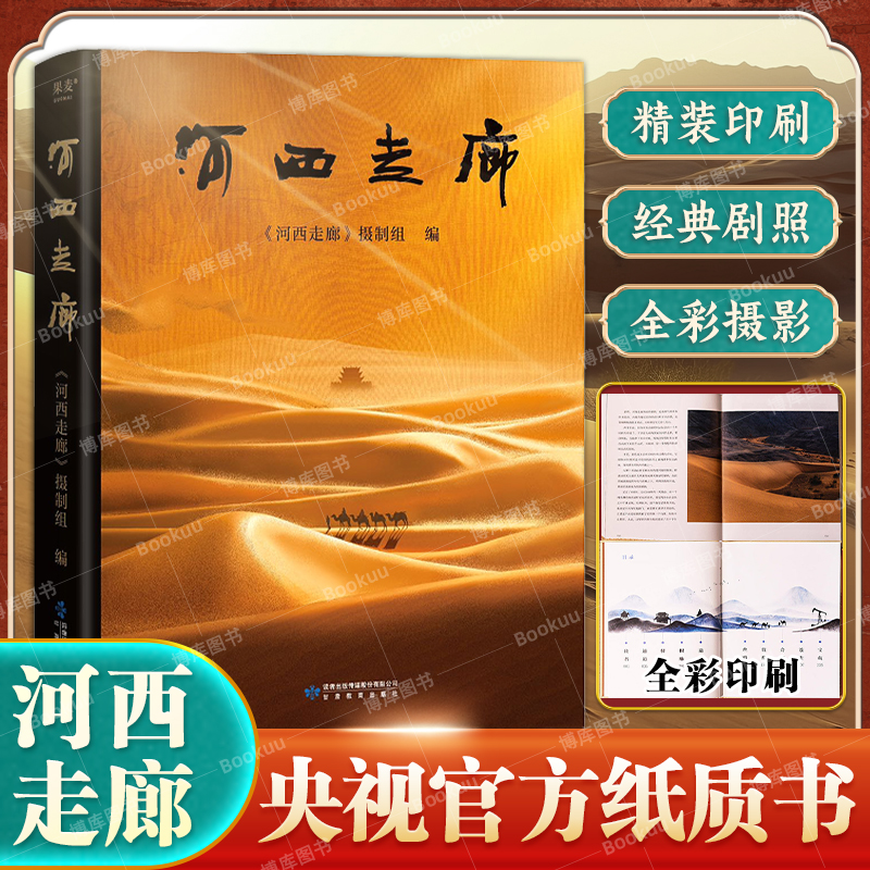 河西走廊书籍 CCTV高分纪录片河西走廊官方纸质书 高清全彩摄影照 原版解说词 敦煌壁画中国西部历史人文自然华夏文明书籍正版