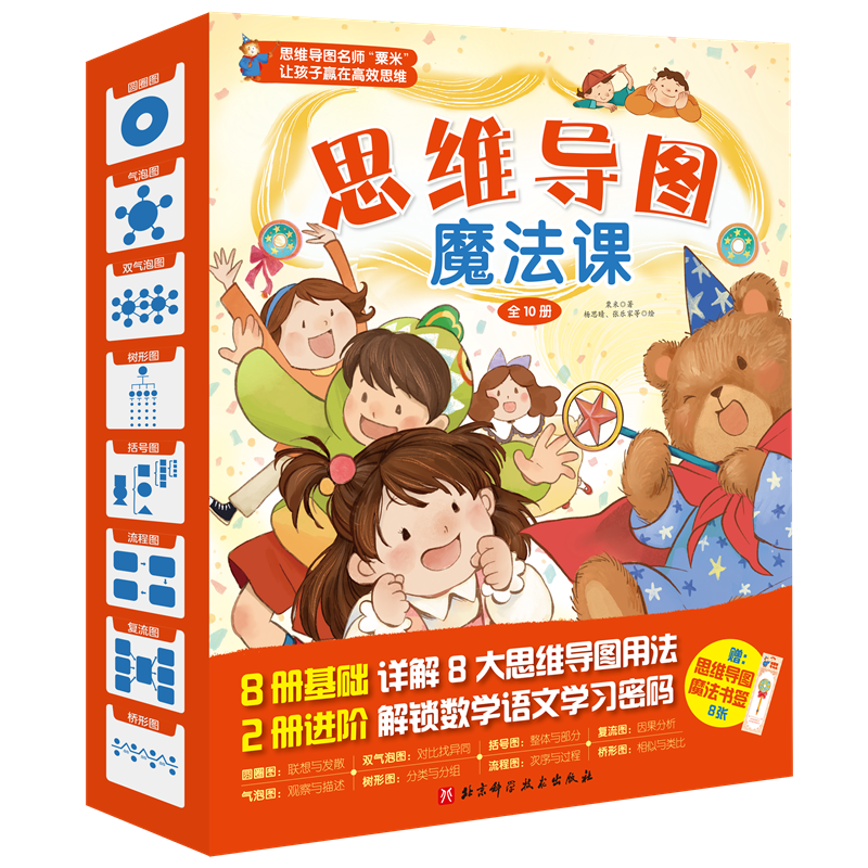 思维导图魔法课全10册 幼儿书本小班中班数学启蒙教材思维训练3-4-5-6岁宝宝找不同专注力训练三四岁儿童读物阅读益智书籍