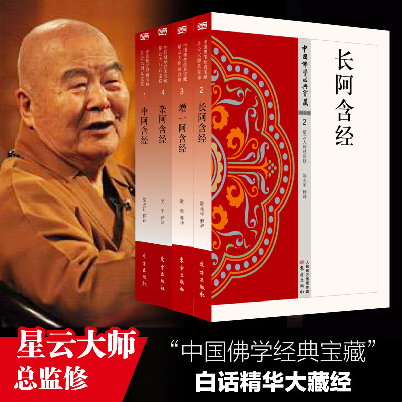 长阿含经+中阿含经+杂阿含经等 共4册 中国佛学经典宝藏