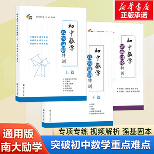 初中数学分类讨论特训 初中数学几何证明特训 上下篇 南大励学 789年级通用 初中数学难点突破中考提优 辅导书 博库网