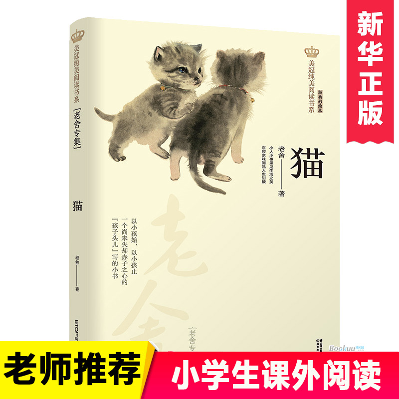 猫(老舍专集经典彩绘本)/美冠纯美阅读书系 儿童文学名家名作系列作品小学生课外阅读书籍三四五六年级课外书阅读书目8-10-12周岁