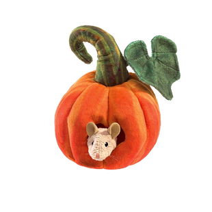 Folkmanis南瓜手偶毛绒万圣节玩具仿真南瓜鼠儿童早教亲子玩具