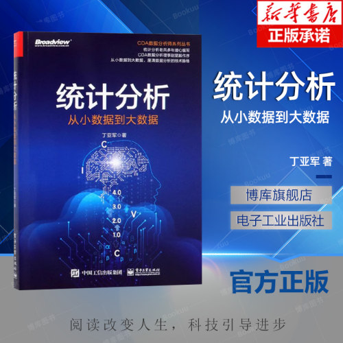 统计分析 从小数据到大数据 CDA数据分析师系列丛书数据统计分析处理零基础入门精通教程书电脑程序员自学基础编程软件开发书籍
