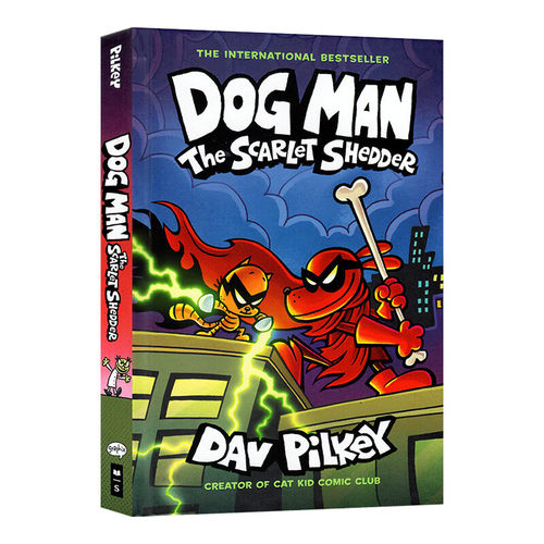 Dog Man 12 The Scarlet Shedder 精装神探狗狗 英文原版全彩漫画儿童启蒙认知幽默搞笑趣味故事全彩内裤超人同作者英语读物正版