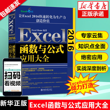 【现货速发】Excel 2016函数与公式应用大全 ExcelHome揭秘Excel函数公式的多项 秘应用技术内幕 Excel软件高效办公软件教程书
