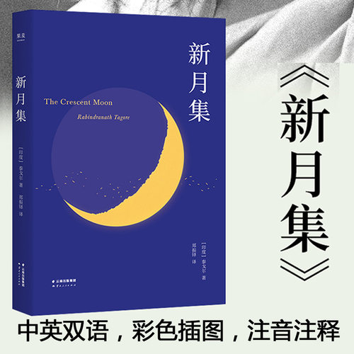 新月集 泰戈尔诗集 英汉对照双语版正版 生如夏花--泰戈尔诗选诗集 初中生 课外书名著书籍文学畅销书排行榜