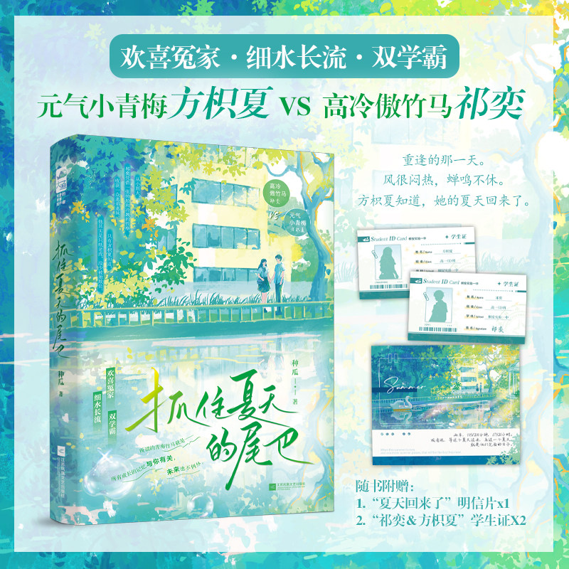 抓住夏天的尾巴小说实体书 种瓜著 青梅竹马校园甜宠佳作 方枳夏祁奕 欢喜冤家双学霸 青涩纯情的夏日初恋 - 实物图