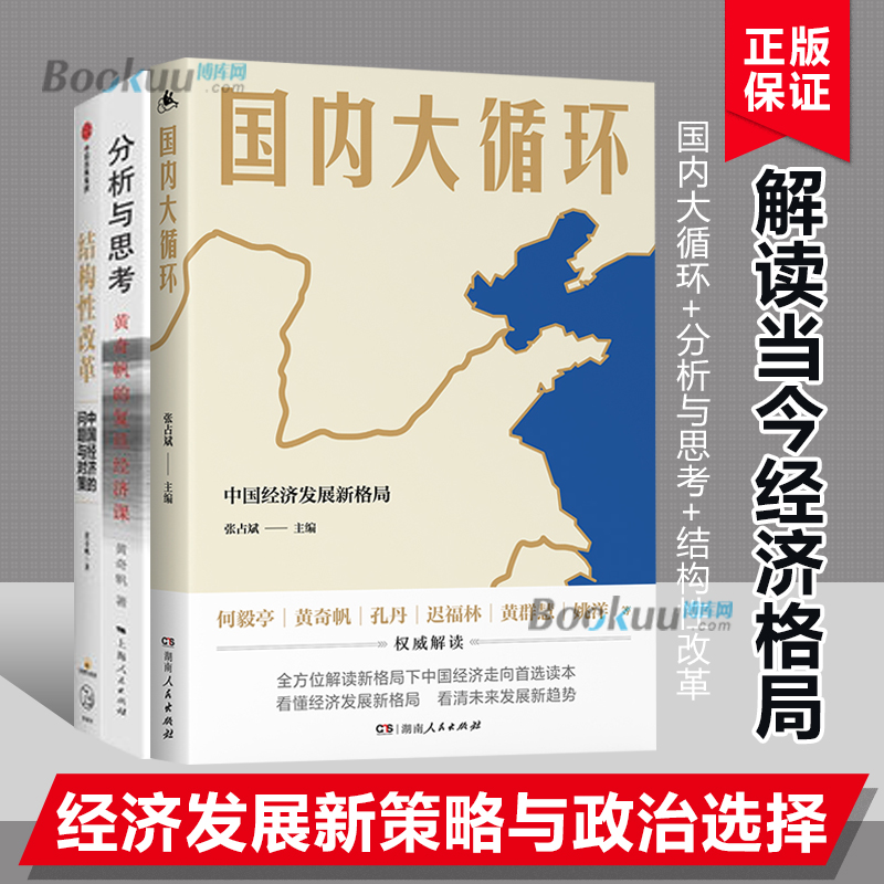 分析与思考+结构性改革+国内大循环3册黄奇帆的复旦经济课解读中国经济改革基础货币正版包邮书籍博库网