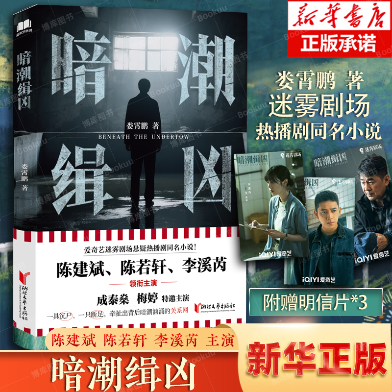 随书附赠主演明信片3张 暗潮缉凶 陈建斌、陈若轩、李溪芮领衔主演，成泰燊、梅婷特邀主演！爱奇艺迷雾剧场悬疑热播剧同名小说