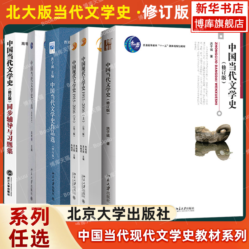 北大中国当代文学史修订版 洪子诚 博雅大学堂语言文学丛书作品选 现代文学史中国当代文学发展史写真全本教科书 同步辅导与习题集