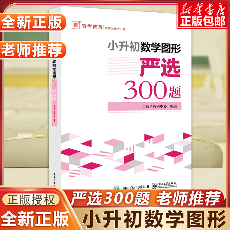 小升初数学图形严选300题小学六年级数学专项训练小升初衔接教材小升初数学考试解题方法技巧大全书籍小学生毕业考试数学复习-封面