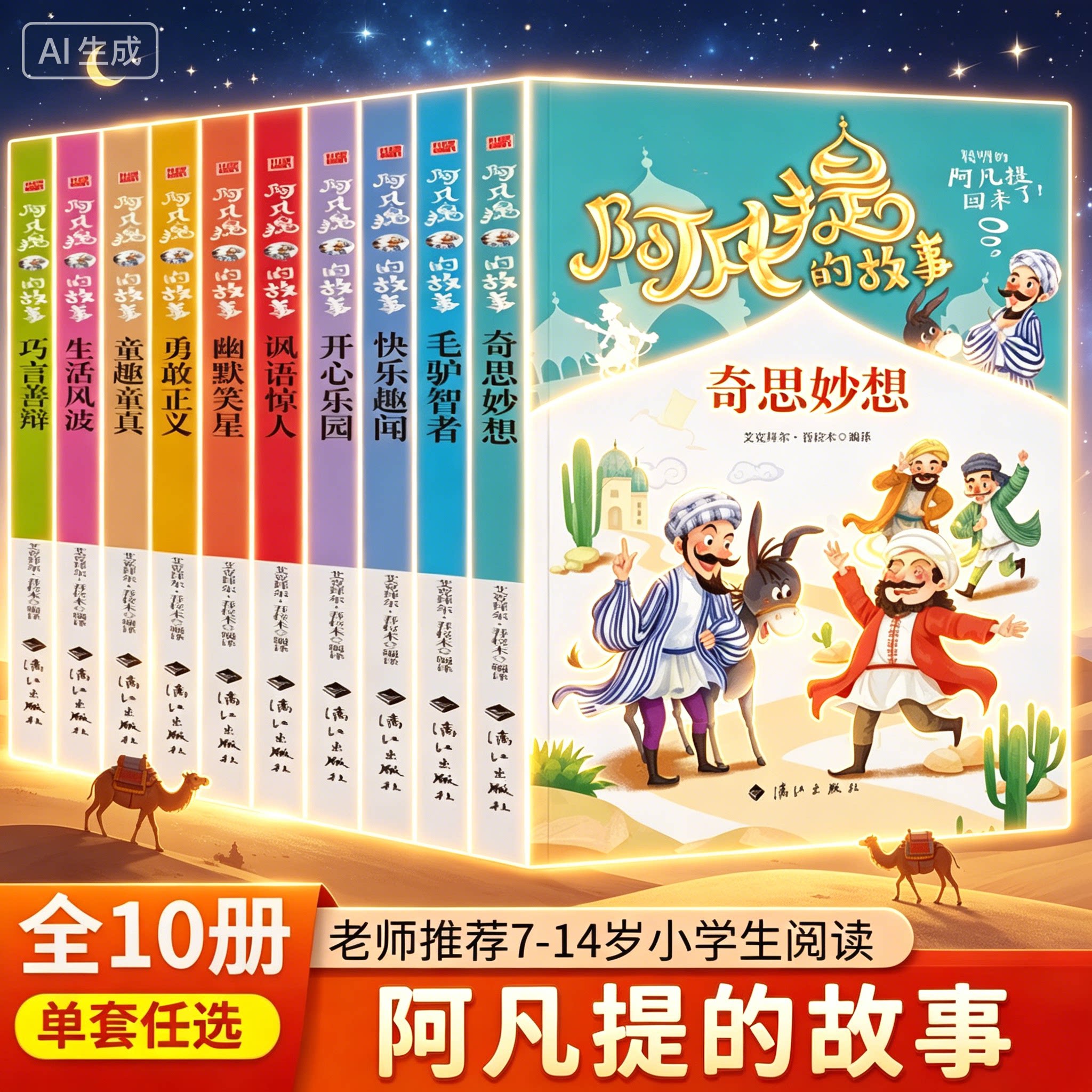 阿凡提的故事全集10册 快乐趣闻生活风波奇思妙想童趣童真讽语惊人开心乐园勇敢正义幽默笑星 小学生课外阅读书籍博库网